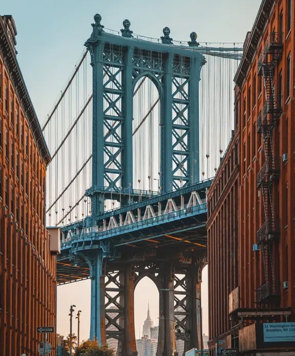 The Brooklyn Bridge seen from DUMBO